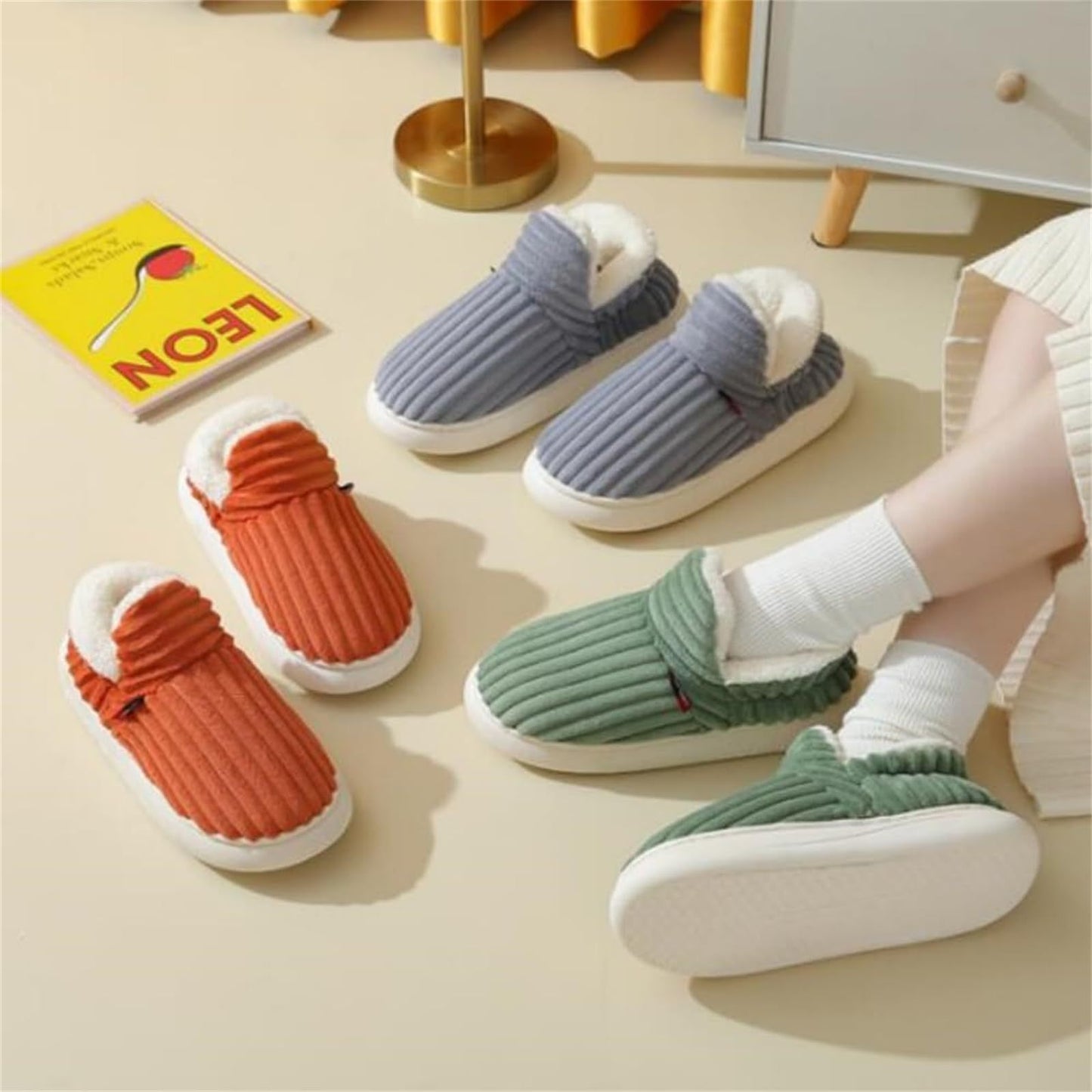 Winter New Women/Men Cotton Slippers, Outdoor Fashion Couple Slippers