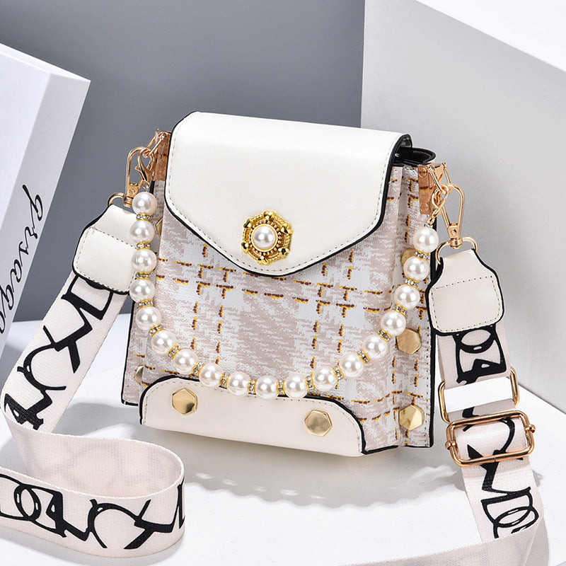 Fashion Women'S Crossbody Bag, Girl'S Cute Princess Wallet, Classic Shoulder Bag, Summer Pearl Chain Phone Bag