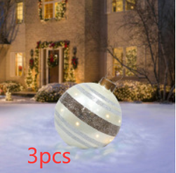 Boule décorée gonflable extérieure de PVC 60CM de Noël